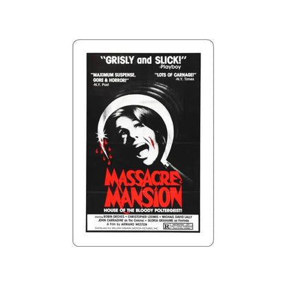MASSACRE MANSION (THE NESTING) 1981 Movie Poster STICKER Vinyl Die-Cut Decal 3 Inch - The Sticker Space