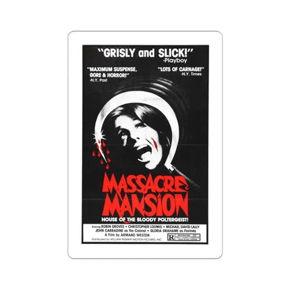 MASSACRE MANSION (THE NESTING) 1981 Movie Poster - STICKER Vinyl Kiss-Cut Decal 4 Inch White - The Sticker Space