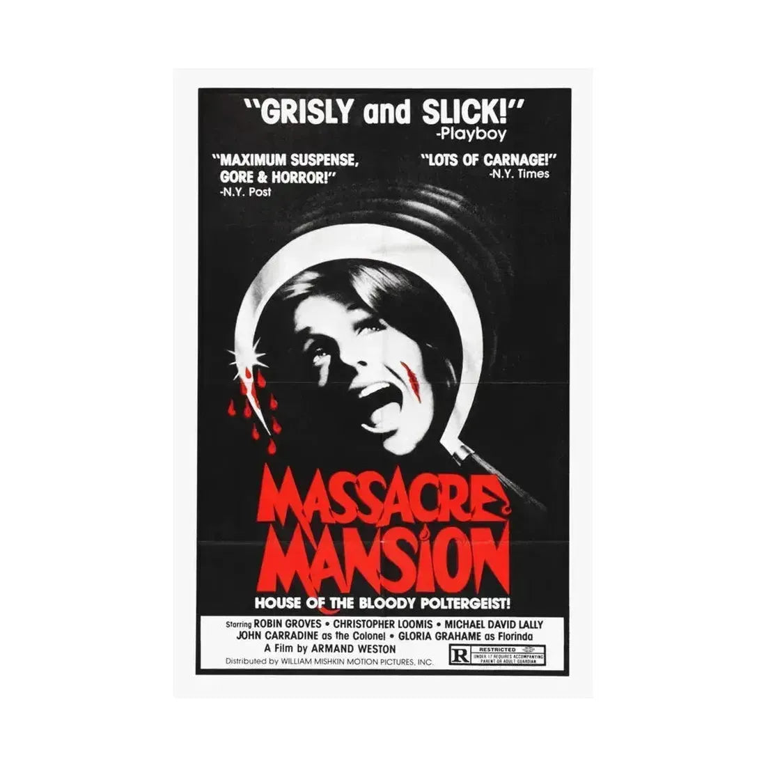 MASSACRE MANSION (THE NESTING) 1981 - Paper Movie Poster - The Sticker Space