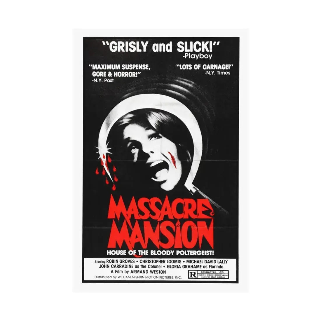 MASSACRE MANSION (THE NESTING) 1981 - Paper Movie Poster - The Sticker Space