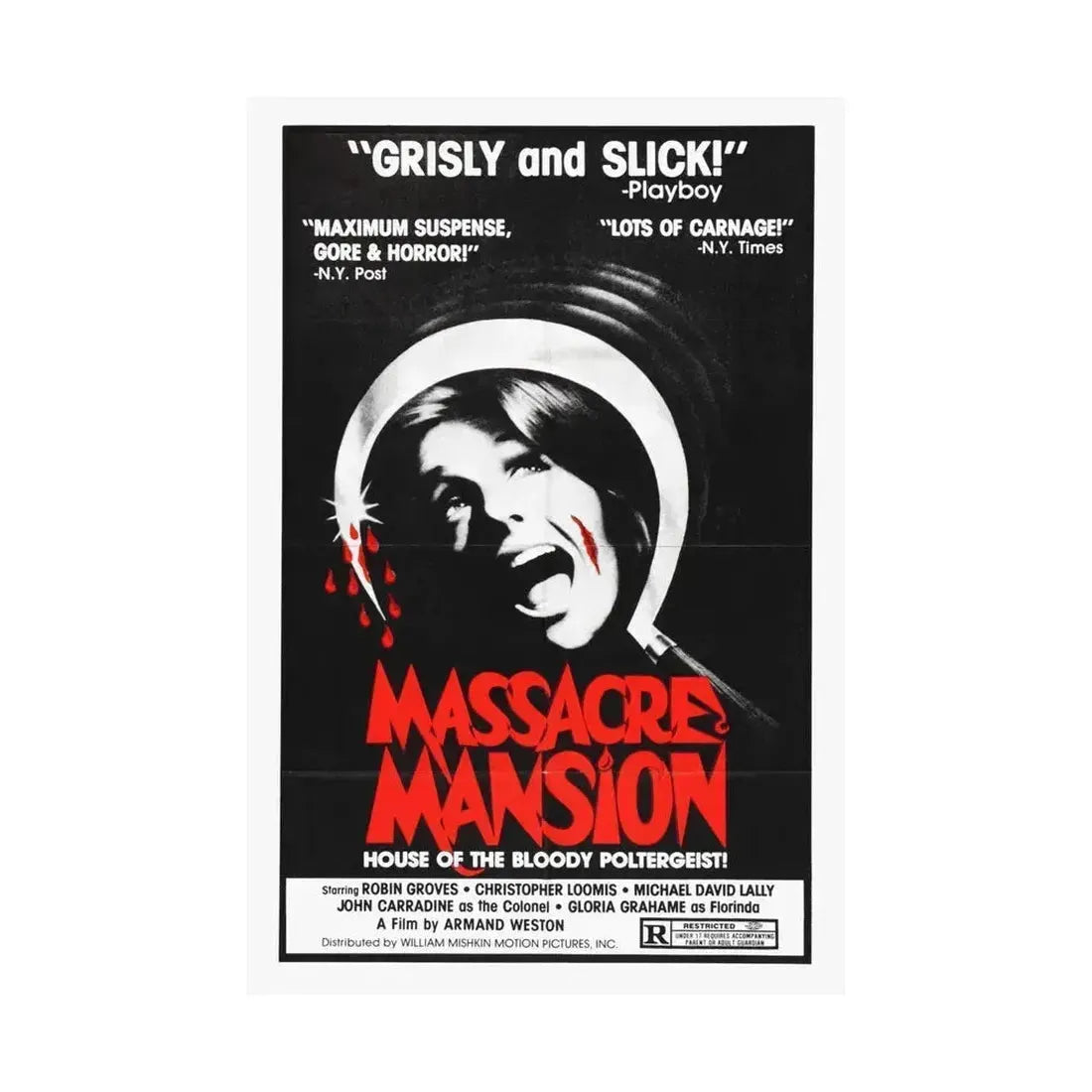 MASSACRE MANSION (THE NESTING) 1981 - Paper Movie Poster - The Sticker Space