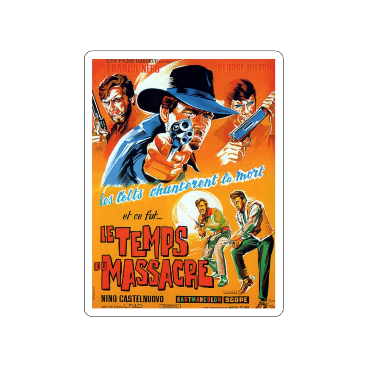 MASSACRE TIME (3) 1966 Movie Poster STICKER Vinyl Die-Cut Decal-2 Inch-The Sticker Space