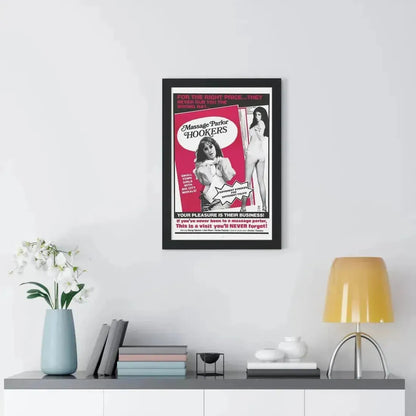 MASSAGE PARLOR HOOKERS 1972 - Framed Movie Poster - The Sticker Space