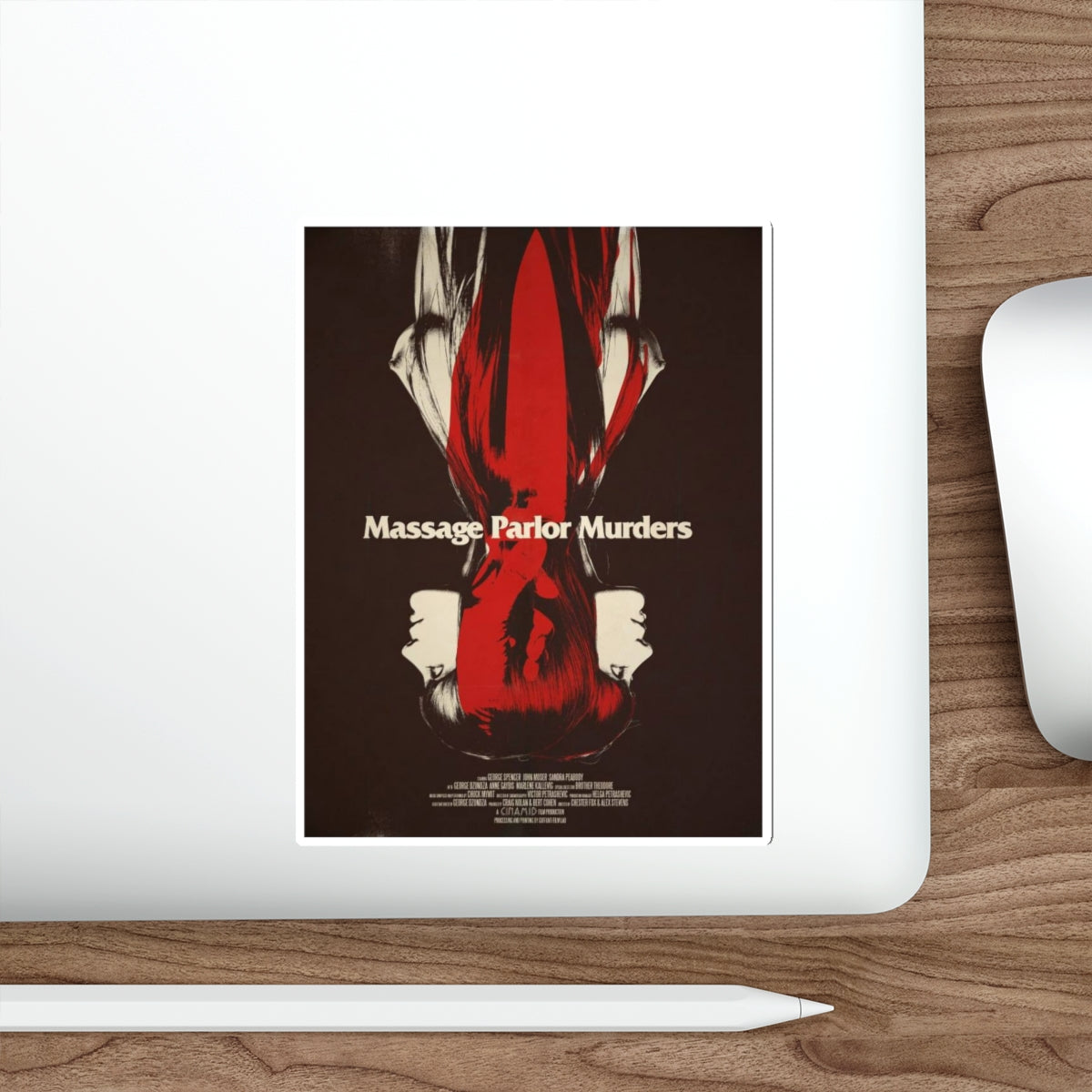 MASSAGE PARLOR MURDERS 1973 Movie Poster STICKER Vinyl Die-Cut Decal-The Sticker Space