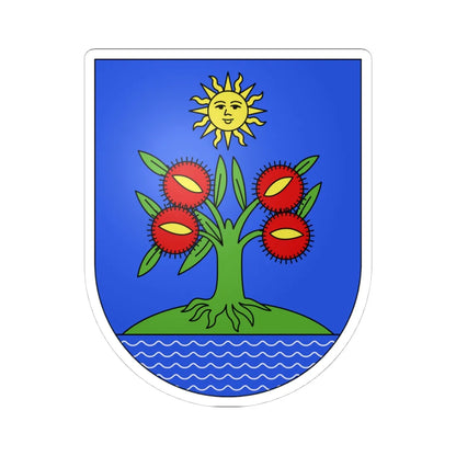 Massagno-coat of arms (Switzerland) (Coat of Arms) STICKER Vinyl Kiss-Cut Decal 4 Inch White - The Sticker Space