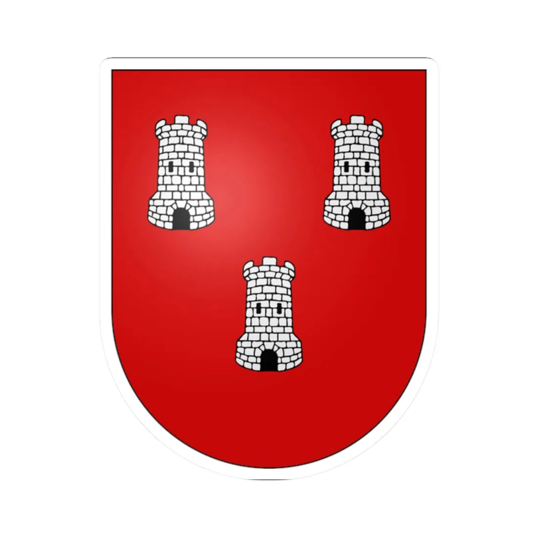 Massongex-coat of arms (Switzerland) (Coat of Arms) STICKER Vinyl Kiss-Cut Decal 2 Inch White - The Sticker Space