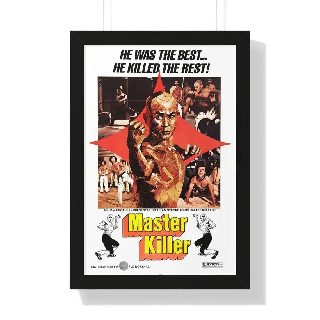 MASTER KILLER (36TH CHAMBER OF SHAOLIN) 1978 - Framed Movie Poster 16″ x 24″ Black - The Sticker Space