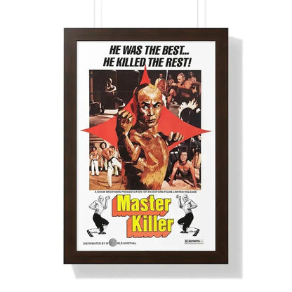MASTER KILLER (36TH CHAMBER OF SHAOLIN) 1978 - Framed Movie Poster 16″ x 24″ Walnut - The Sticker Space