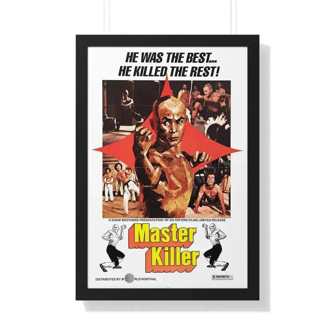 MASTER KILLER (36TH CHAMBER OF SHAOLIN) 1978 - Framed Movie Poster 20" x 30" Black - The Sticker Space