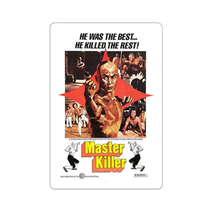 MASTER KILLER (36TH CHAMBER OF SHAOLIN) 1978 Movie Poster - STICKER Vinyl Kiss-Cut Decal 4 Inch White - The Sticker Space