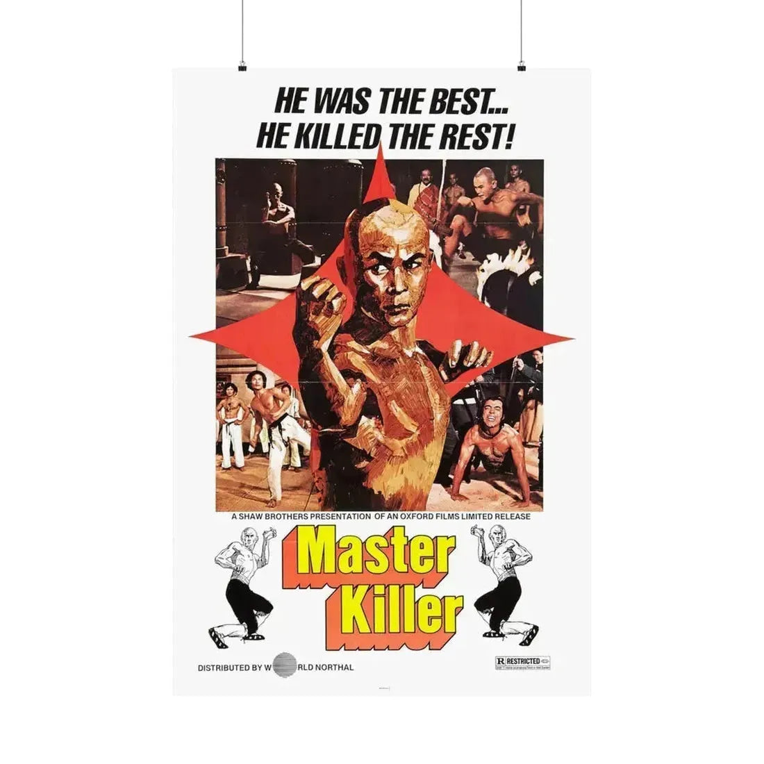 MASTER KILLER (36TH CHAMBER OF SHAOLIN) 1978 - Paper Movie Poster 36" x 54" Matte - The Sticker Space