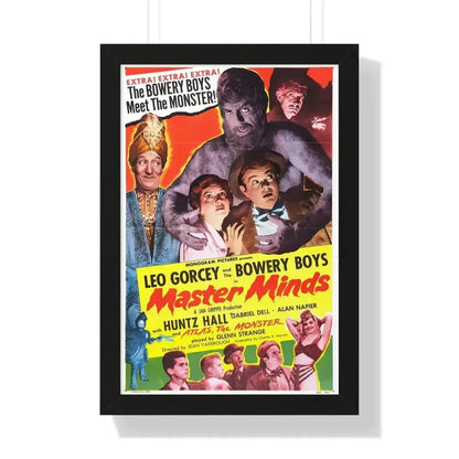 MASTER MINDS 1949 - Framed Movie Poster 16″ x 24″ Black - The Sticker Space