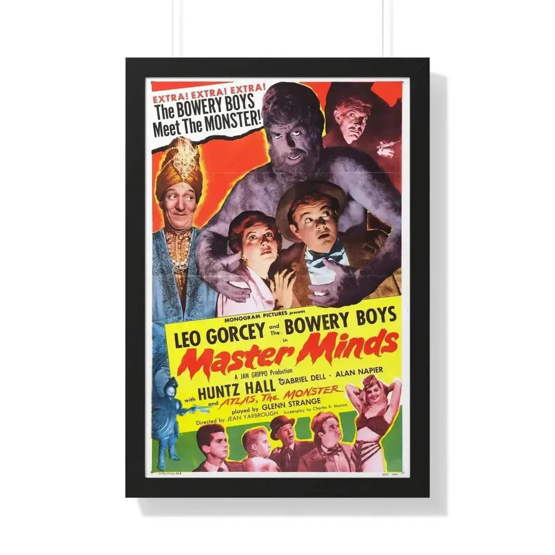 MASTER MINDS 1949 - Framed Movie Poster 20" x 30" Black - The Sticker Space