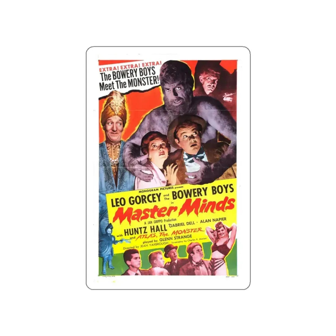 MASTER MINDS 1949 Movie Poster STICKER Vinyl Die-Cut Decal 3 Inch - The Sticker Space
