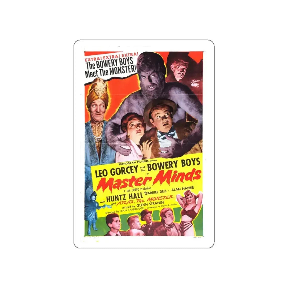 MASTER MINDS 1949 Movie Poster STICKER Vinyl Die-Cut Decal 5 Inch - The Sticker Space