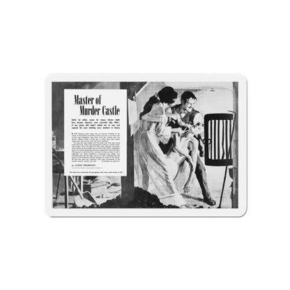 Master Murder Castle, True Adventures, December 1960 (Magazine Illustration) Refrigerator Magnet - The Sticker Space