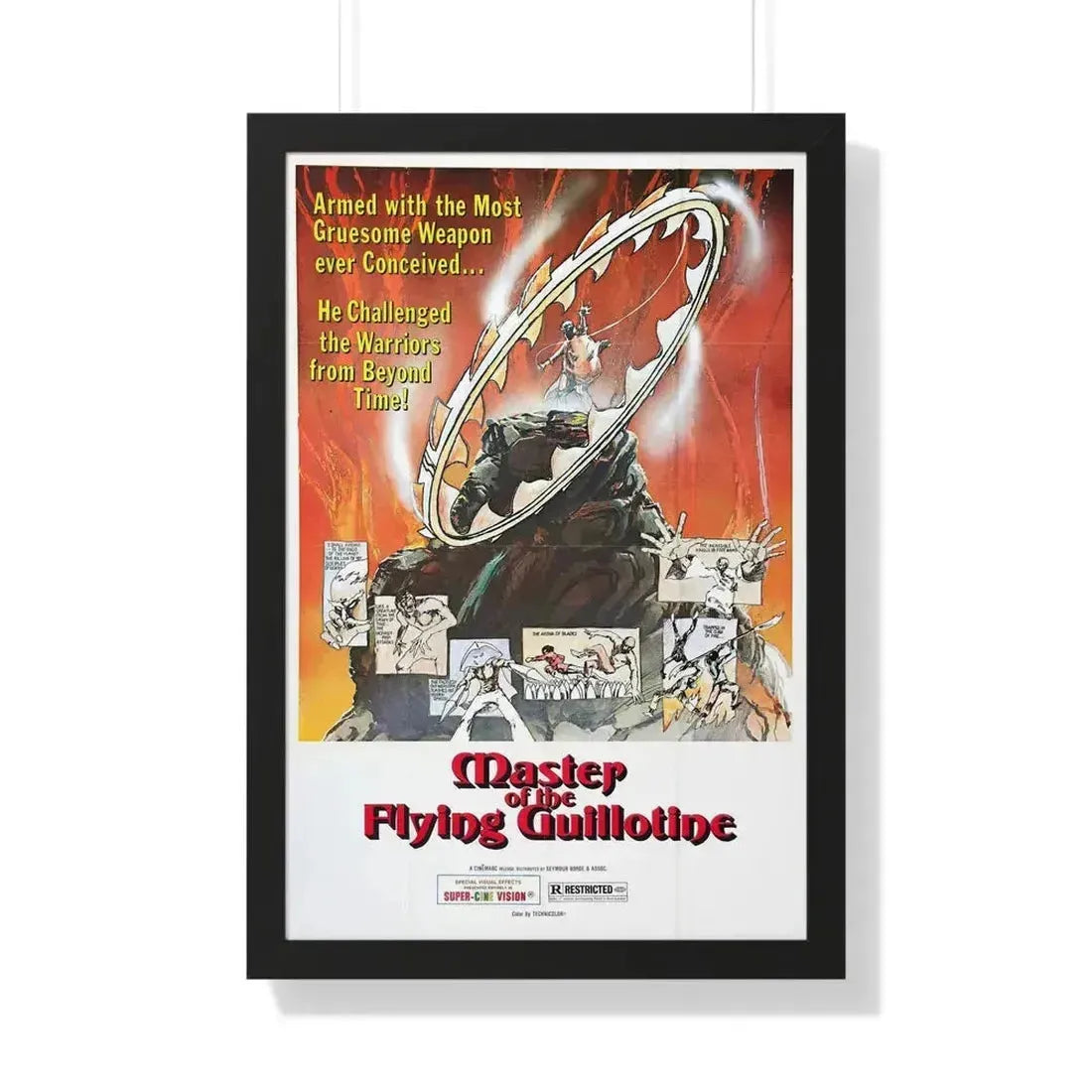 MASTER OF THE FLYING GUILLOTINE 1976 - Framed Movie Poster 20" x 30" Black - The Sticker Space
