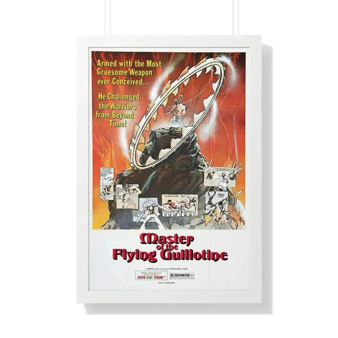 MASTER OF THE FLYING GUILLOTINE 1976 - Framed Movie Poster 20" x 30" White - The Sticker Space