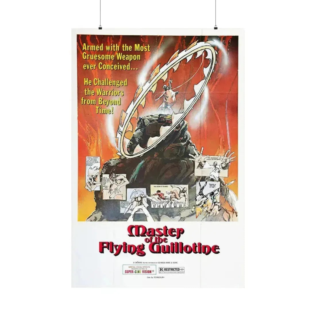 MASTER OF THE FLYING GUILLOTINE 1976 - Paper Movie Poster 36" x 54" Matte - The Sticker Space
