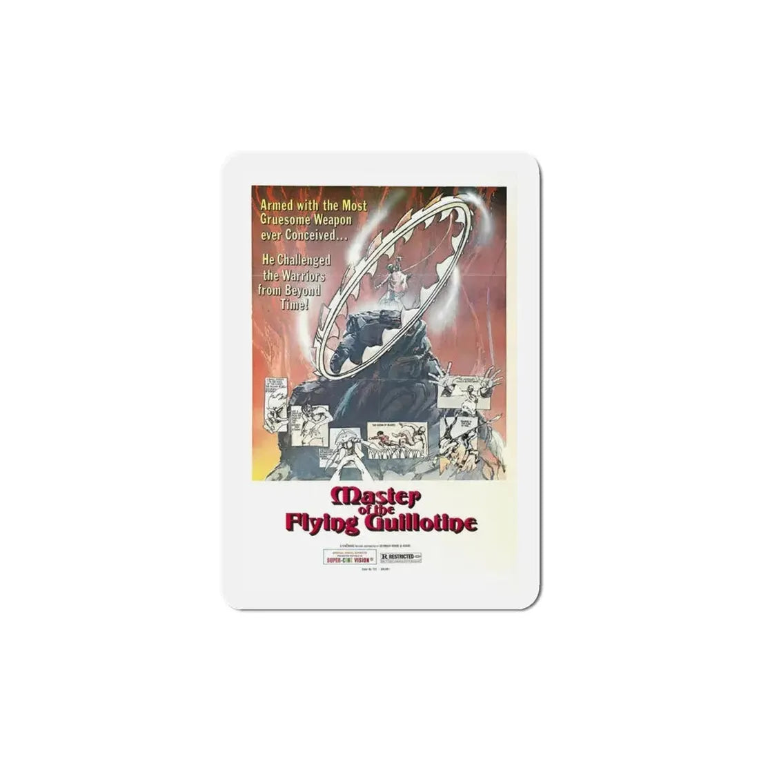 Master of the Flying Guillotine 1977 Movie Poster Refrigerator Magnet 4 Inch - The Sticker Space