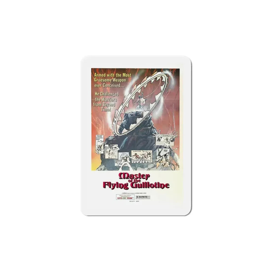 Master of the Flying Guillotine 1977 Movie Poster Refrigerator Magnet 6 Inch - The Sticker Space