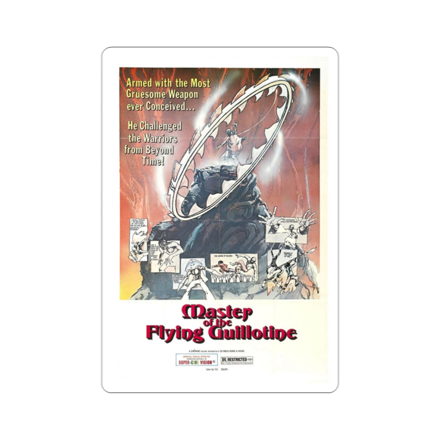 Master of the Flying Guillotine 1977 Movie Poster STICKER Vinyl Die-Cut Decal-2 Inch-The Sticker Space