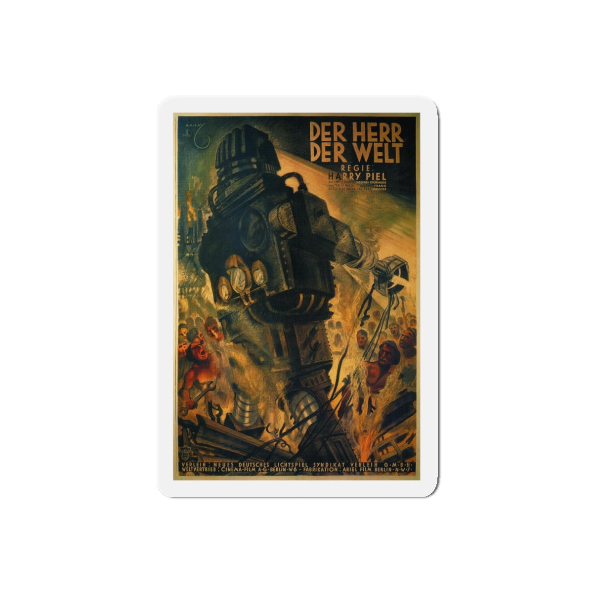 MASTER OF THE WORLD 1934 Movie Poster - Refrigerator Magnet-5" x 5"-The Sticker Space