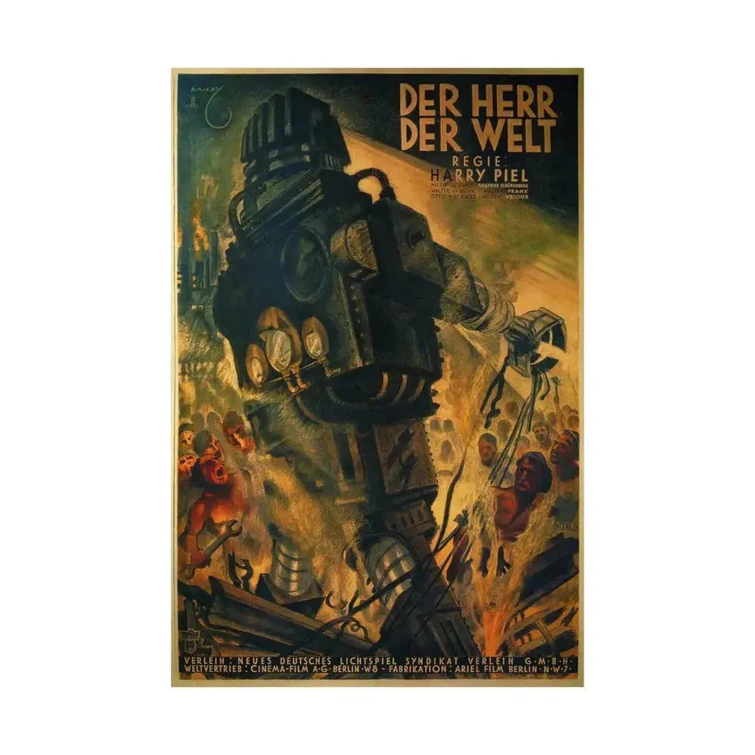 MASTER OF THE WORLD 1934 - Paper Movie Poster - The Sticker Space