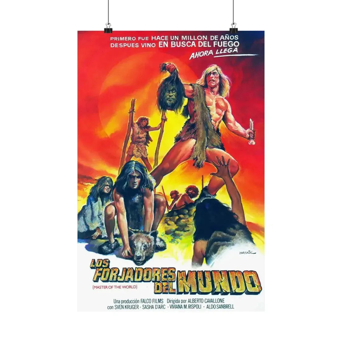 MASTER OF THE WORLD 1983 - Paper Movie Poster - The Sticker Space