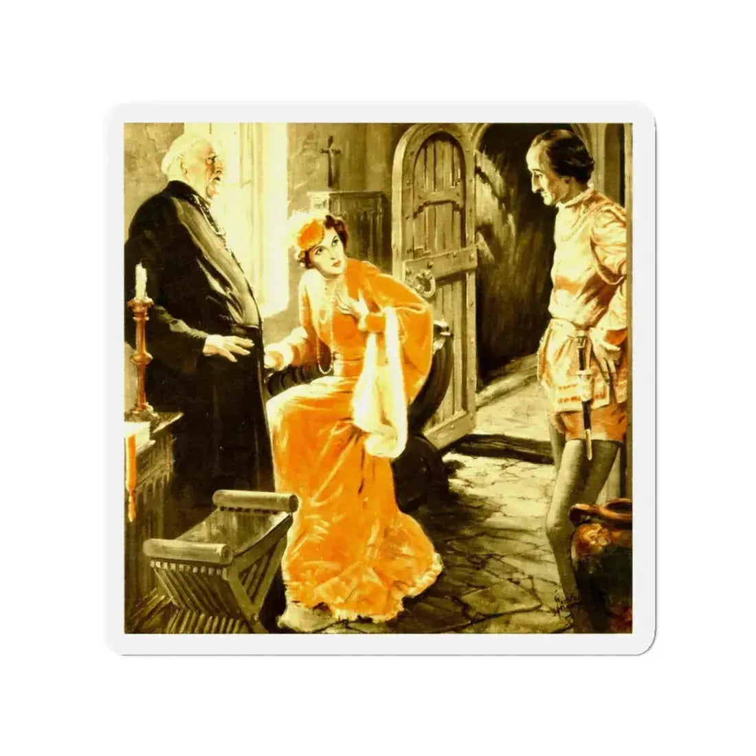 Master Villon Examines His Heart, Liberty magazine, October 31, 1936 (Magazine Illustration) Refrigerator Magnet 3 Inch - The Sticker Space