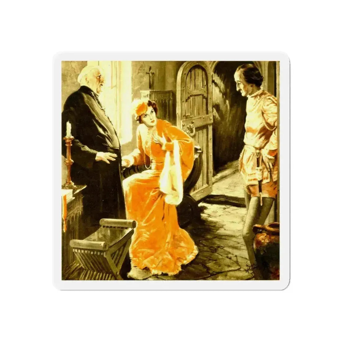 Master Villon Examines His Heart, Liberty magazine, October 31, 1936 (Magazine Illustration) Refrigerator Magnet 6 Inch - The Sticker Space