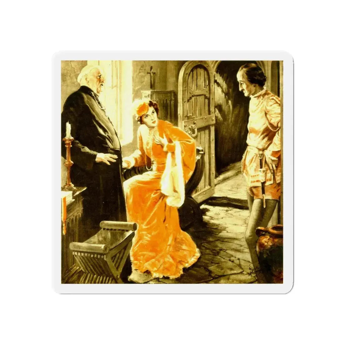 Master Villon Examines His Heart, Liberty magazine, October 31, 1936 (Magazine Illustration) Refrigerator Magnet - The Sticker Space