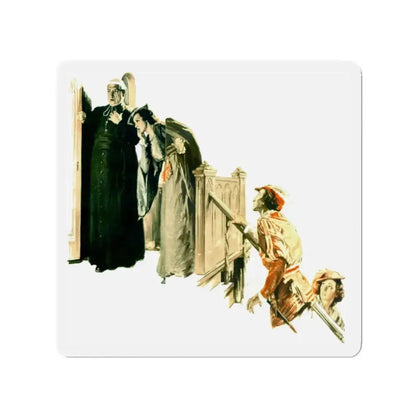 Master Villon has no luck at all, Liberty magazine, December 26, 1936 (Magazine Illustration) Refrigerator Magnet 2 Inch - The Sticker Space