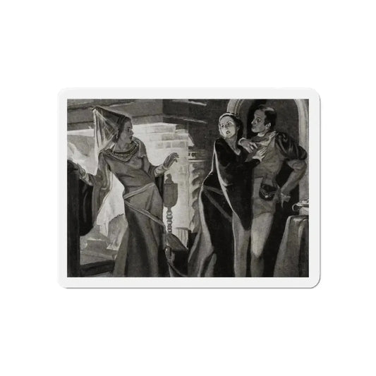 Master Villon, Liberty magazine, September 26, 1936 (Magazine Illustration) Refrigerator Magnet 6 Inch - The Sticker Space