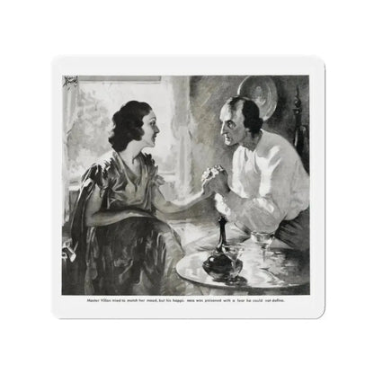 Master Villon Looks for What is Gone (2), Liberty, July 31, 1937 (Magazine Illustration) Refrigerator Magnet 2 Inch - The Sticker Space