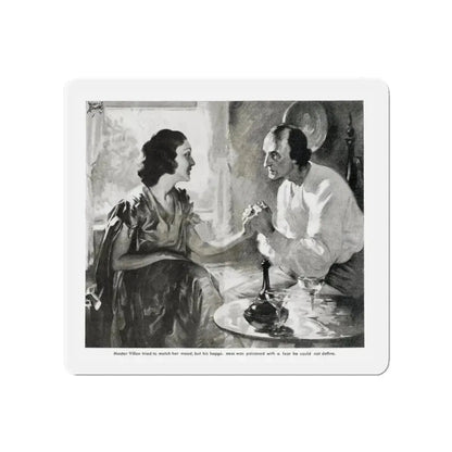 Master Villon Looks for What is Gone (2), Liberty, July 31, 1937 (Magazine Illustration) Refrigerator Magnet 4 Inch - The Sticker Space