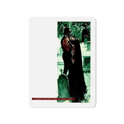 Master Villon Thinks His Luck Has Turned (2), Liberty magazine, November 28, 1936 (Magazine Illustration) Refrigerator Magnet 3 Inch - The Sticker Space