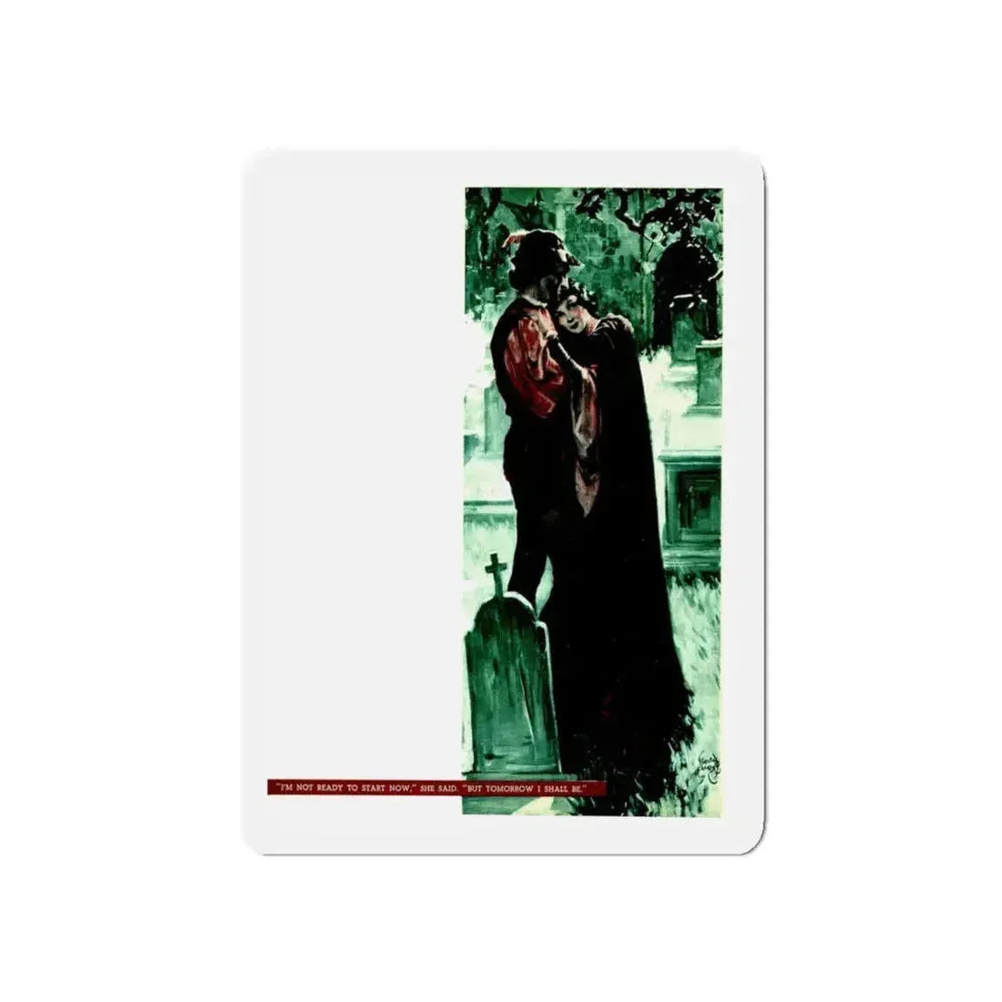 Master Villon Thinks His Luck Has Turned (2), Liberty magazine, November 28, 1936 (Magazine Illustration) Refrigerator Magnet 5 Inch - The Sticker Space