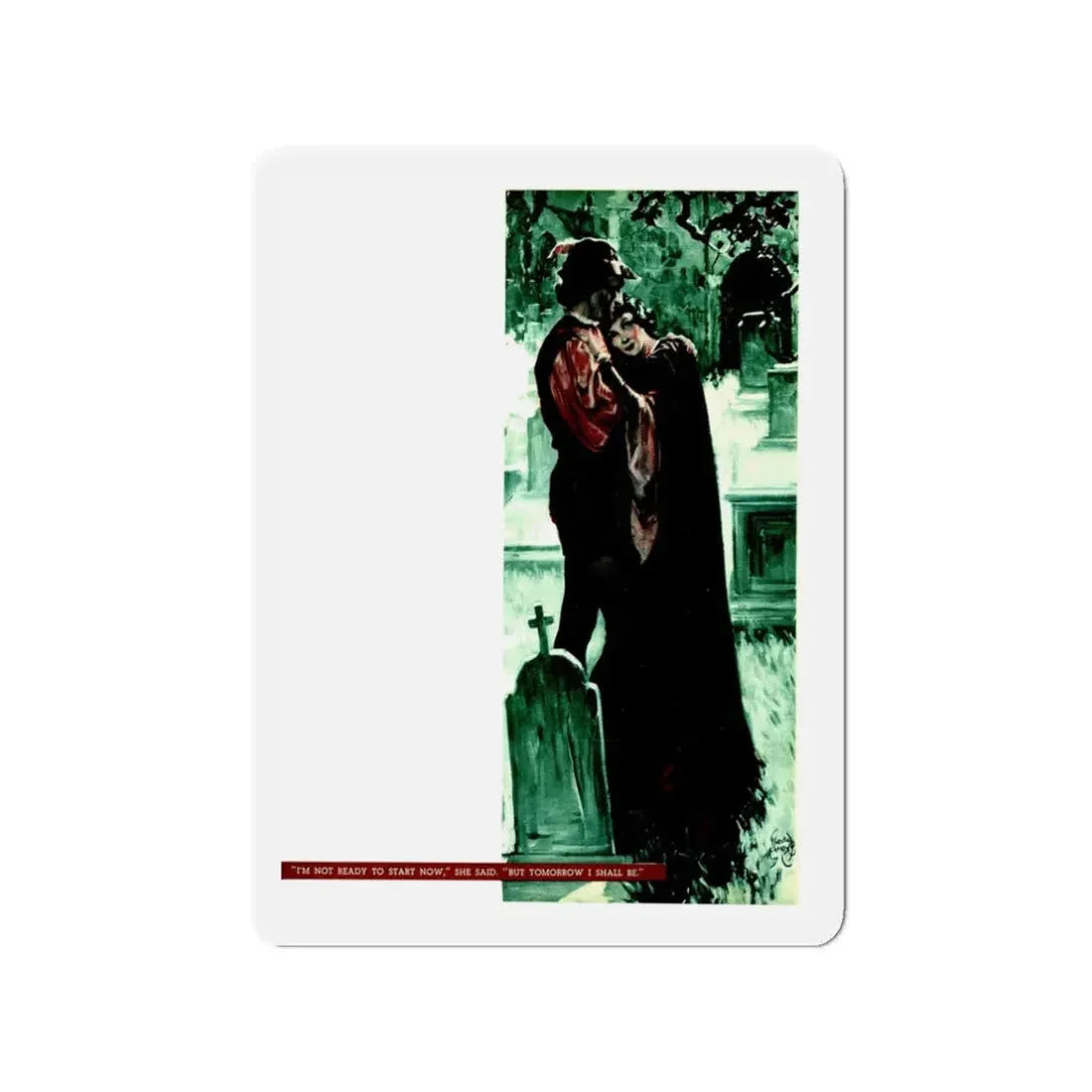 Master Villon Thinks His Luck Has Turned (2), Liberty magazine, November 28, 1936 (Magazine Illustration) Refrigerator Magnet - The Sticker Space