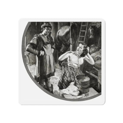 Master Villon Tries To Slip Betwin Dangers, Liberty magazine, June 19, 1937 (Magazine Illustration) Refrigerator Magnet - The Sticker Space