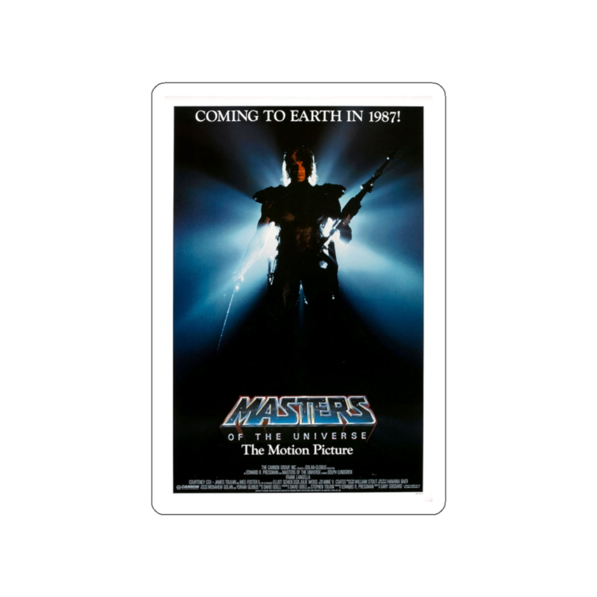 MASTERS OF THE UNIVERSE (TEASER) 1987 Movie Poster STICKER Vinyl Die-Cut Decal-2 Inch-The Sticker Space