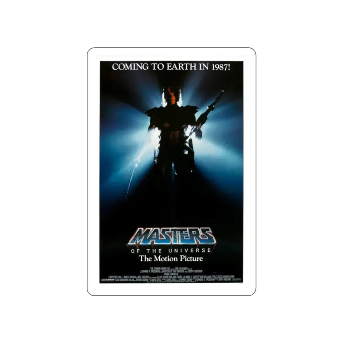 MASTERS OF THE UNIVERSE (TEASER) 1987 Movie Poster STICKER Vinyl Die-Cut Decal 2 Inch - The Sticker Space