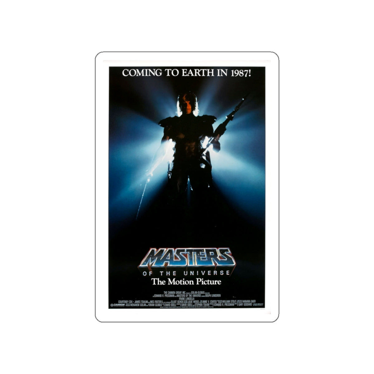 MASTERS OF THE UNIVERSE (TEASER) 1987 Movie Poster STICKER Vinyl Die-Cut Decal-4 Inch-The Sticker Space