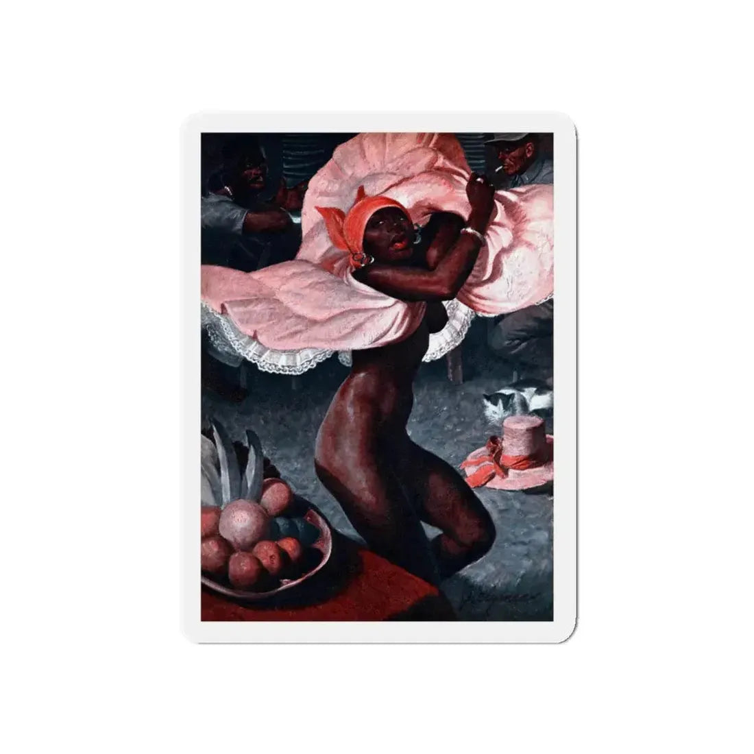 Mata Hari of the MarinesTelepathy vs Murder, Cavalier, January 1953 (Magazine Illustration) Refrigerator Magnet 5 Inch - The Sticker Space