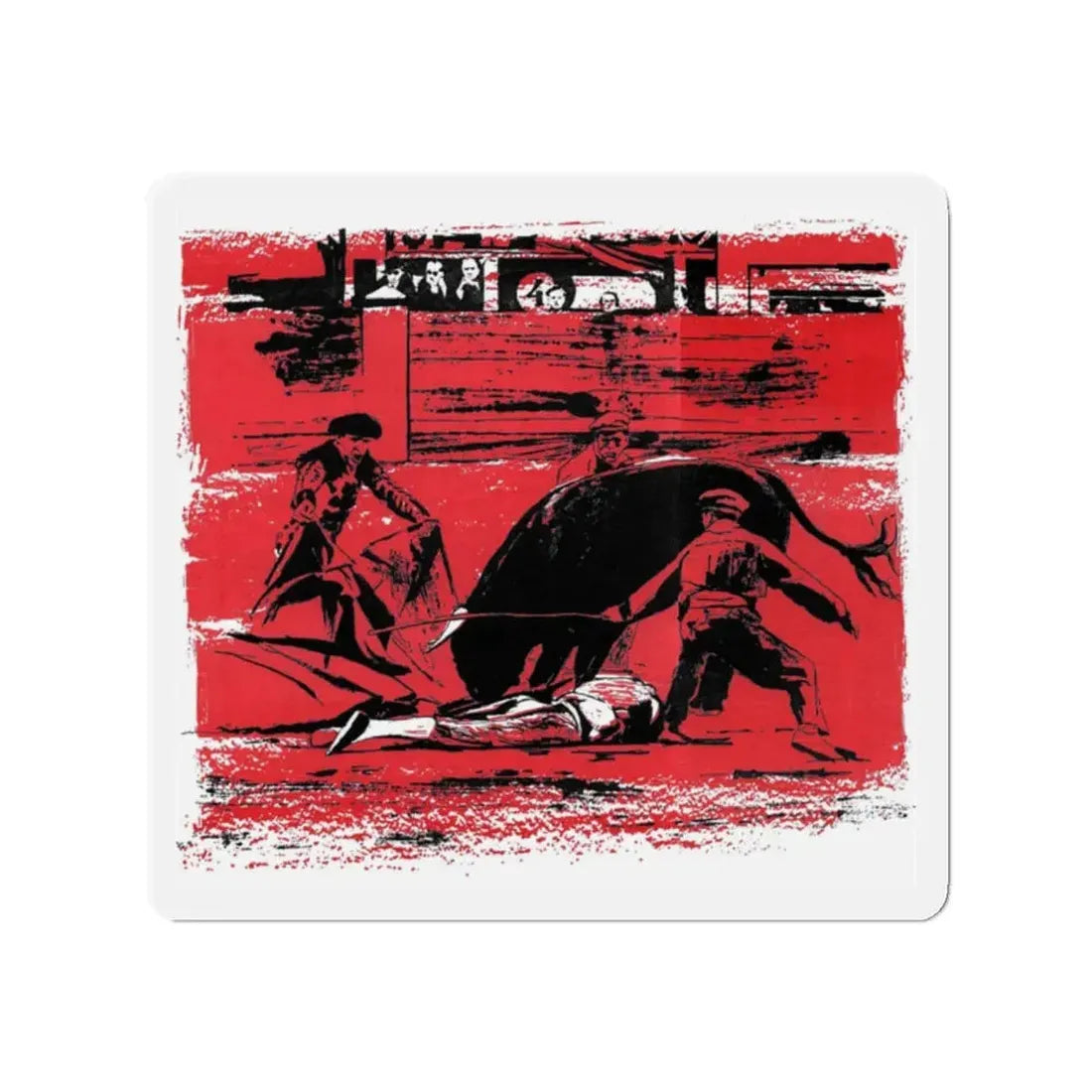 Matadors Die Rich, Bluebook Magazine, June 1953 (Magazine Illustration) Refrigerator Magnet 2 Inch - The Sticker Space