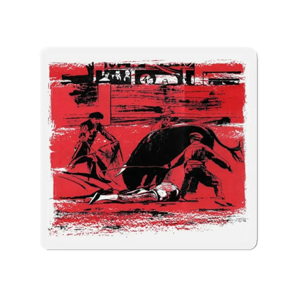 Matadors Die Rich, Bluebook Magazine, June 1953 (Magazine Illustration) Refrigerator Magnet 2 Inch - The Sticker Space
