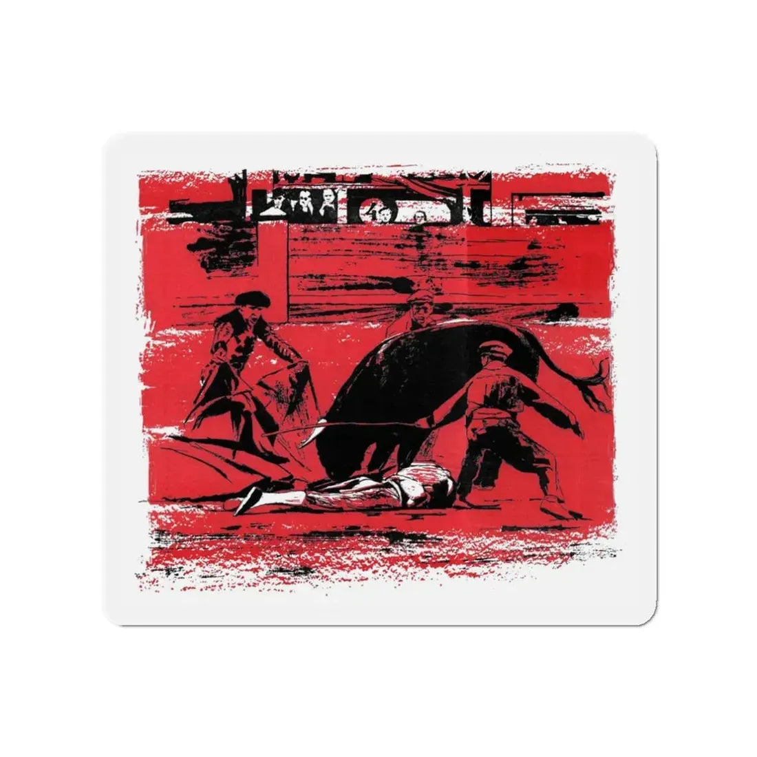 Matadors Die Rich, Bluebook Magazine, June 1953 (Magazine Illustration) Refrigerator Magnet 3 Inch - The Sticker Space