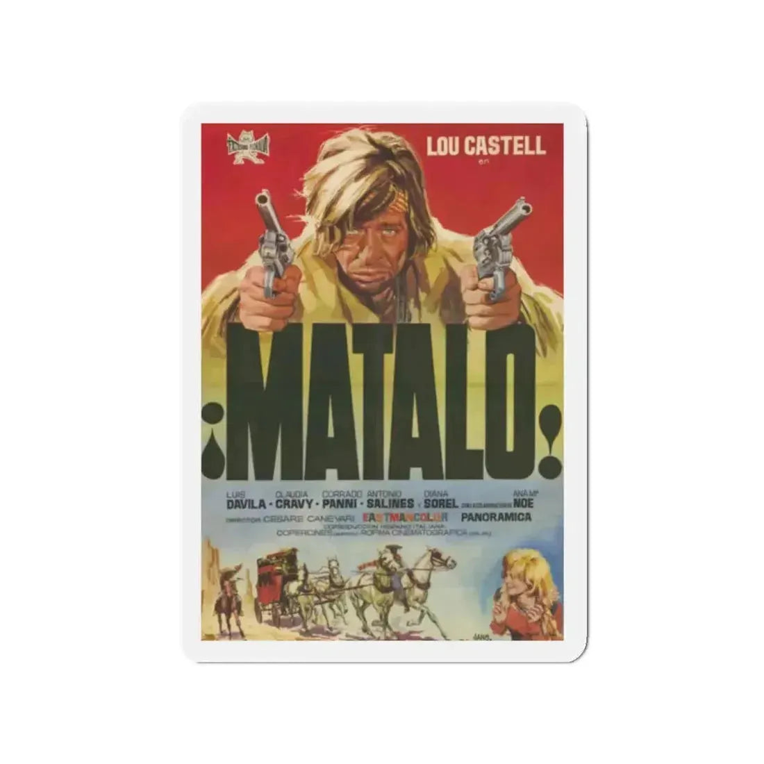 MATALO 1970 Movie Poster - Refrigerator Magnet 2 Inch Die-Cut - The Sticker Space