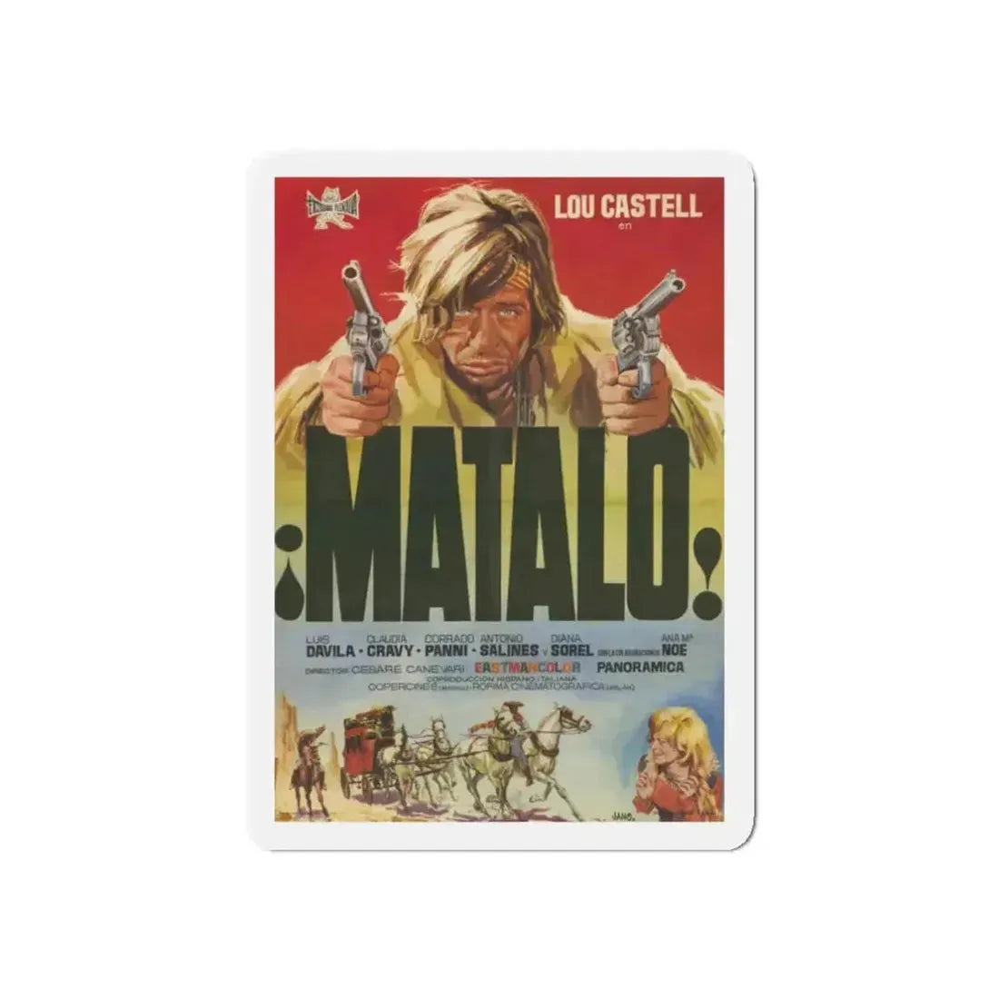 MATALO 1970 Movie Poster - Refrigerator Magnet 3 Inch Die-Cut - The Sticker Space
