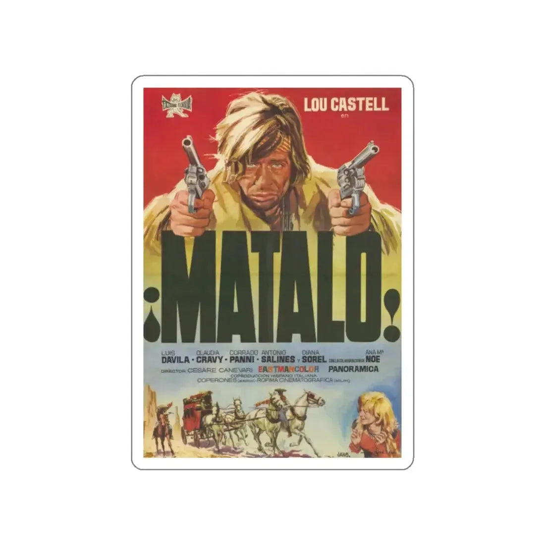 MATALO 1970 Movie Poster STICKER Vinyl Die-Cut Decal - The Sticker Space